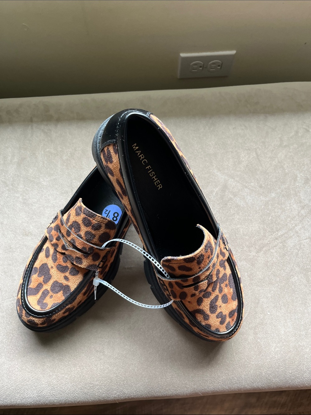 Marc Fisher Leopard-Print Loafers in Tan and Black
